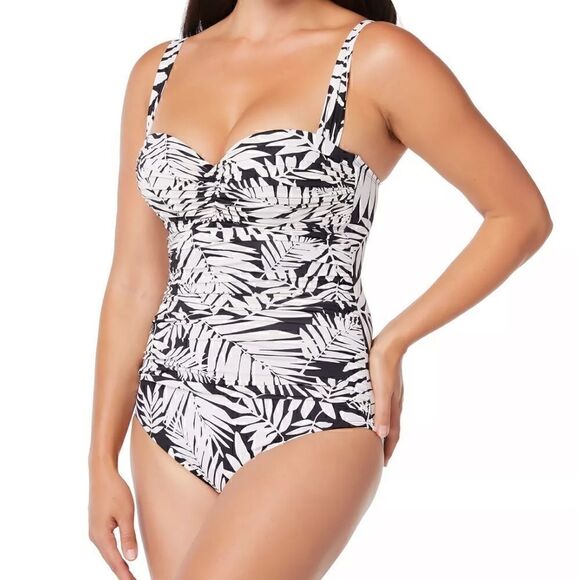 New Bleu Rod Beattie Women Urban
Oasis Shirred Bandeau 1 Piece Swimsuit Black 10 - Picture 1 of 15